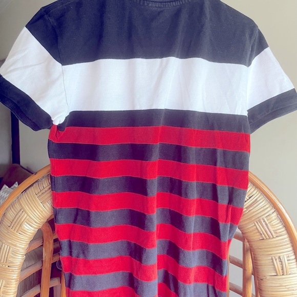 American Eagle Solid Polo Collar T Shirt for 11-12 years old boys in red & black - Picture 3 of 4